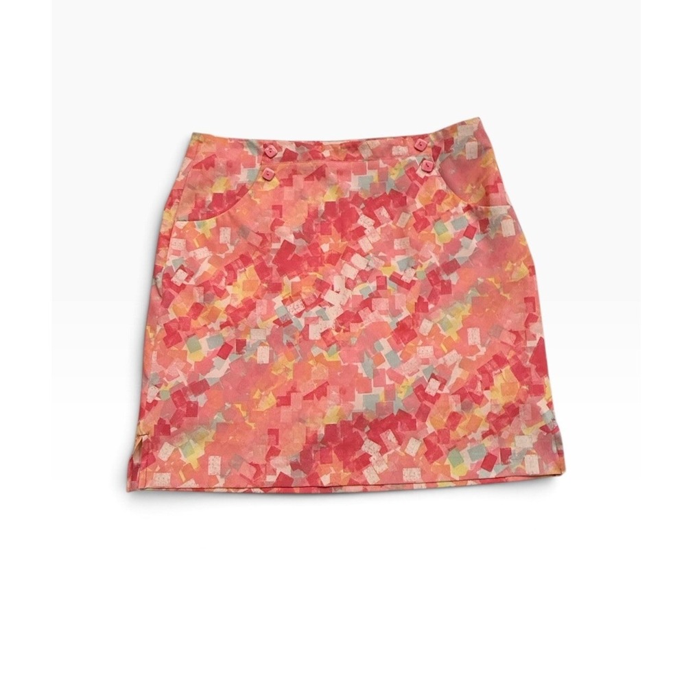 EP Pro Pink Confetti Womens 8 Golf Skort Stretch Athletic Sporty Preppy Resort